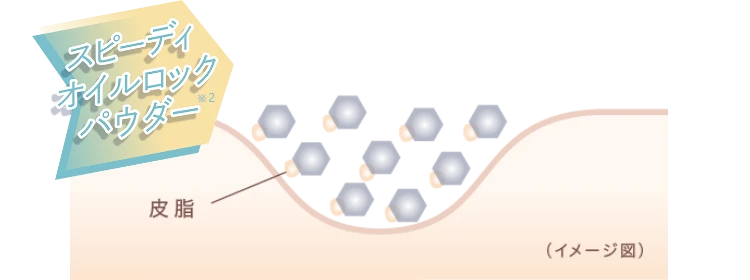[イメージ図] 皮脂テカリをブロック