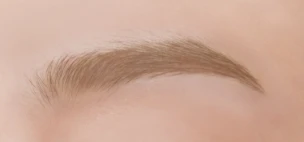 キャラメルベージュの眉毛カラーサンプル